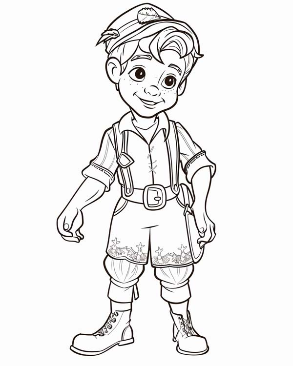 coloring page of Hansel