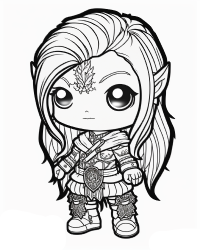dungeons and dragons - druid coloring page