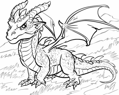 Smaug from the Hobbit coloring page