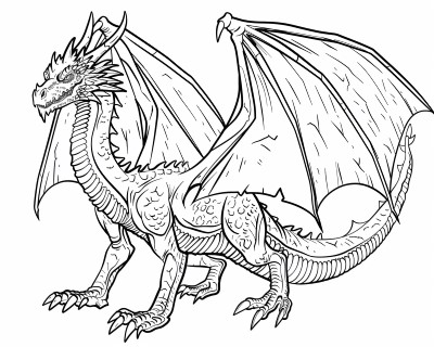 Viserion from Game of Thrones coloring page