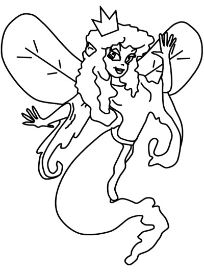 Fairy Colouring Page