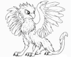 monsters and creatures - gryphon coloring page