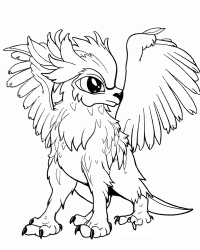 monsters and creatures - gryphon coloring page