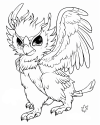 monsters and creatures - gryphon coloring page