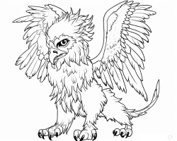 monsters and creatures - gryphon coloring page