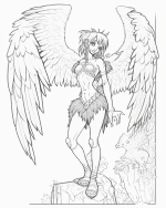 harpy coloring page