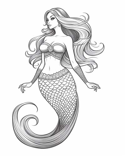 serious mermaid 