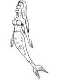 mermaid coloring page