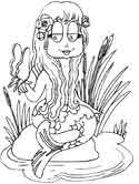 mermaid coloring page