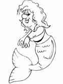 mermaid coloring page