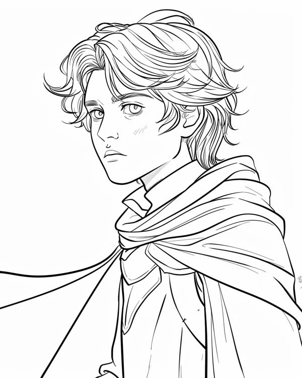 Narnia coloring page of Edmund Pevensie