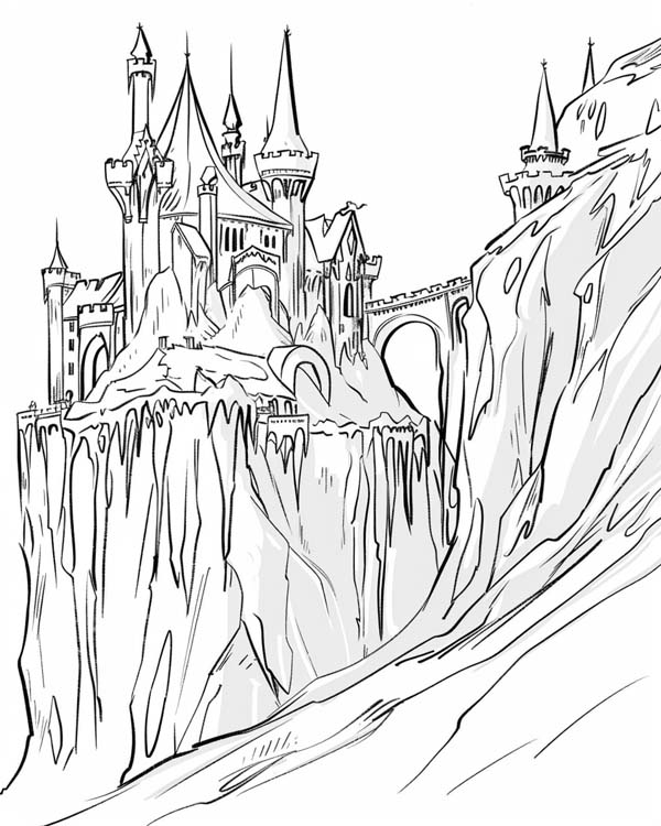 Narnia coloring page of the Ice Palace