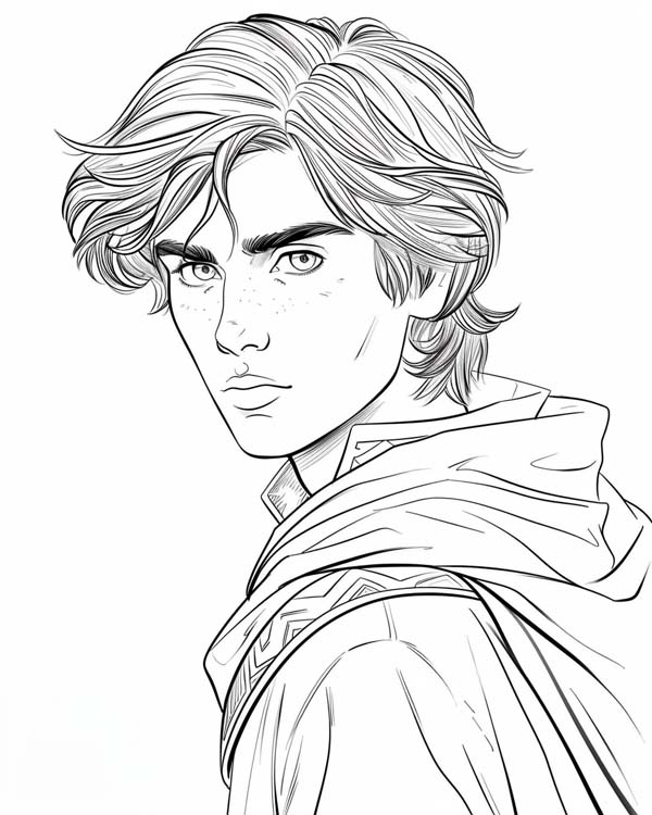 Narnia coloring page of Peter Pevensie
