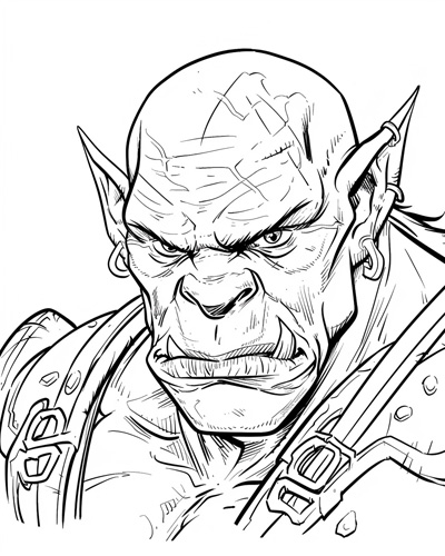 orc coloring page