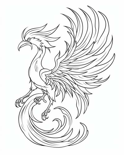 phoenix coloring page