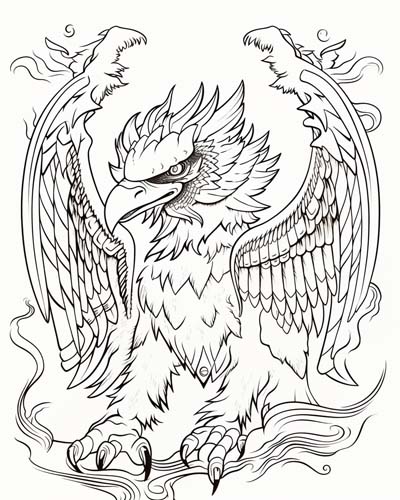 phoenix coloring page