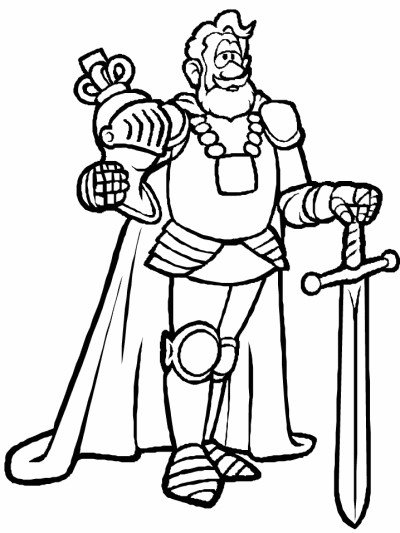 knight coloring page
