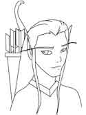 monsters and creatures - elf coloring page