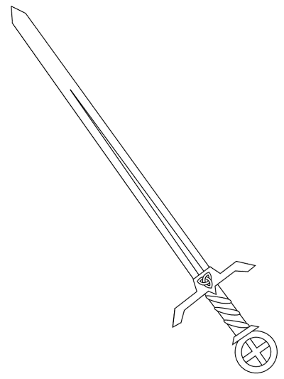 sword coloring page