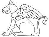 monsters and creatures - gryphon coloring page