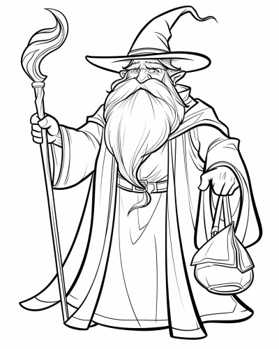wizard coloring page