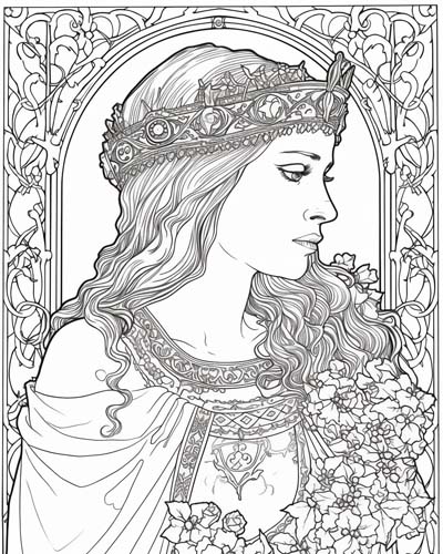 Eleanor of Aquitaine coloring page