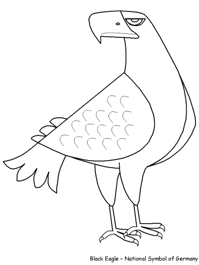 black eagle coloring page