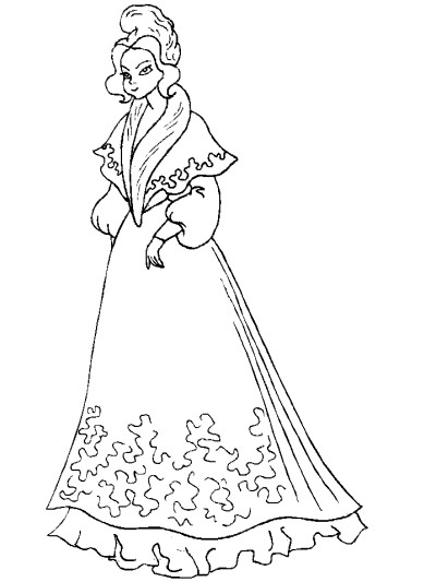 pretty girl coloring page