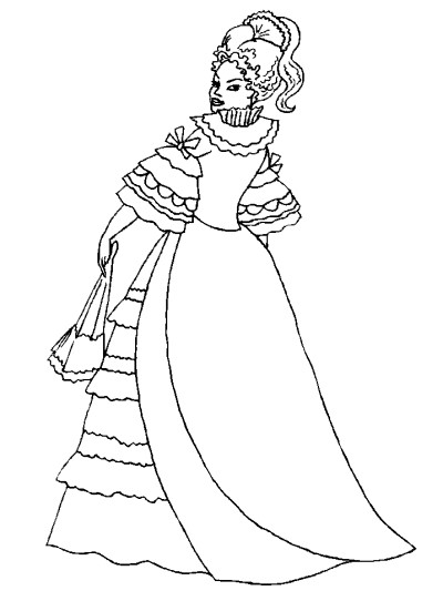 pretty girl coloring page