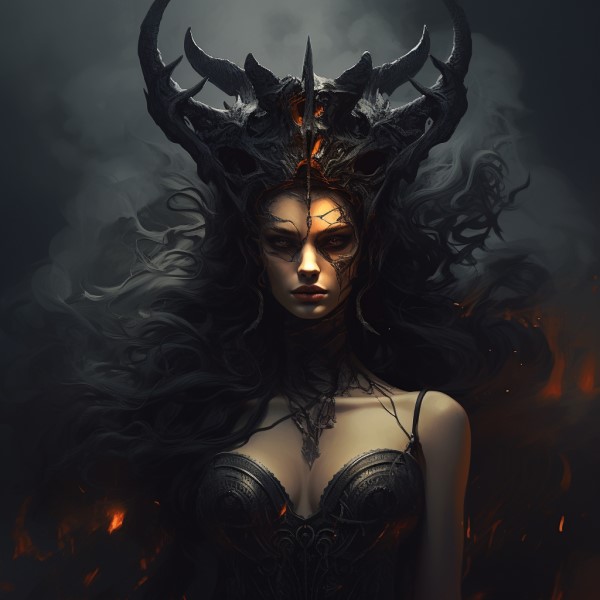 artwork of Nyx, goddess of night