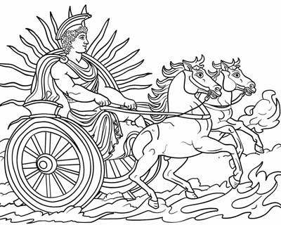 Helios coloring page