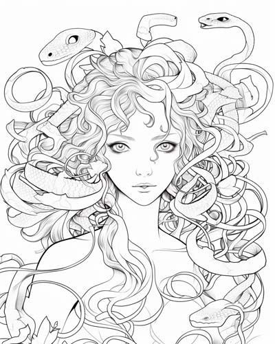 medusa coloring page