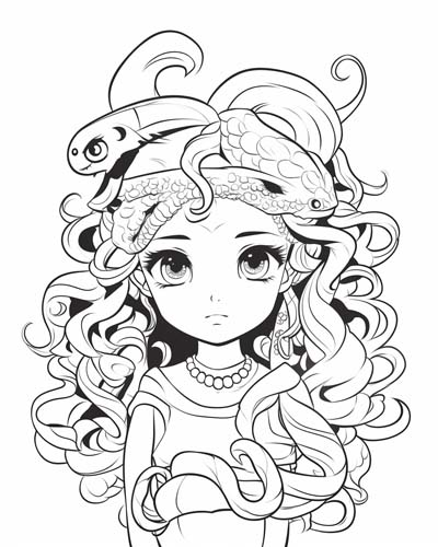 medusa coloring page