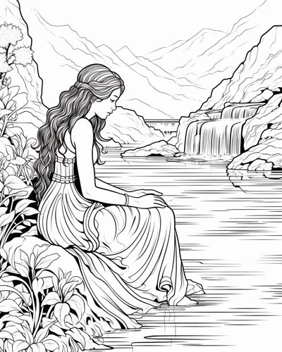 naiads coloring pages