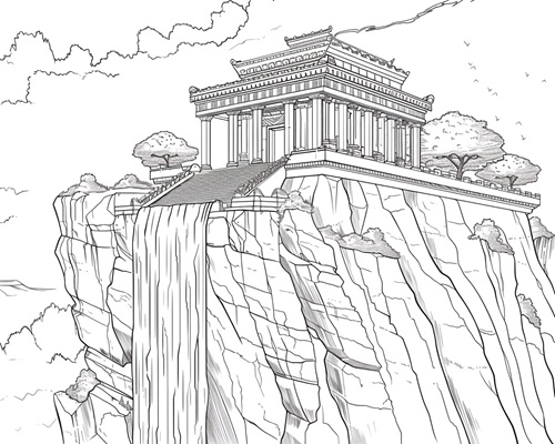 Mount Olympus coloring page