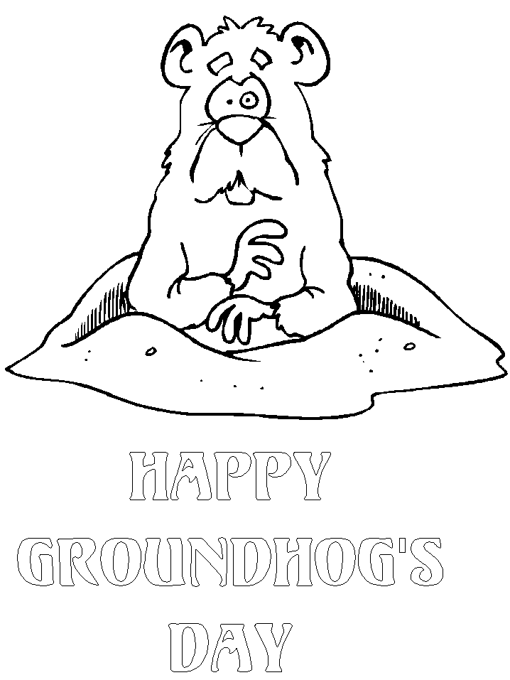 Punxsutawney Phil Coloring Page Coloring Pages