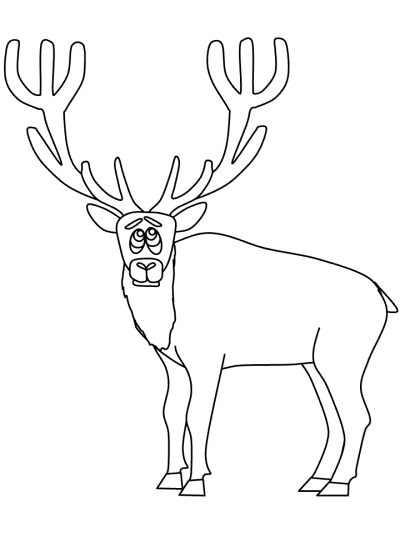 Elk coloring page