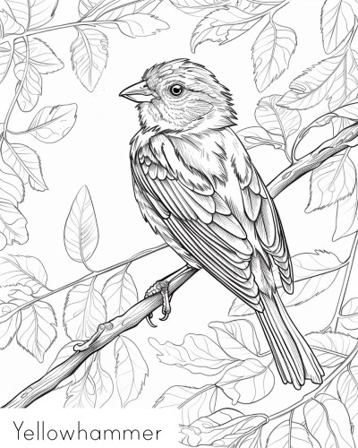 yellowhammer coloring page