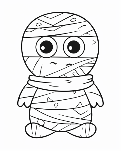 cute mummy coloring page