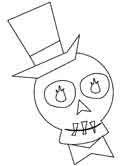 Halloween skull coloring pages