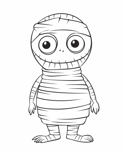 mummy coloring page