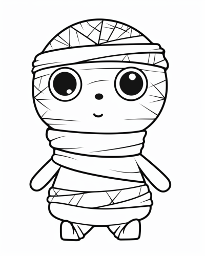 mummy coloring page