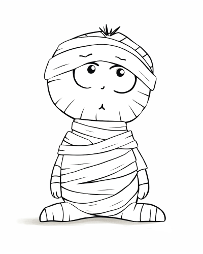 mummy coloring page