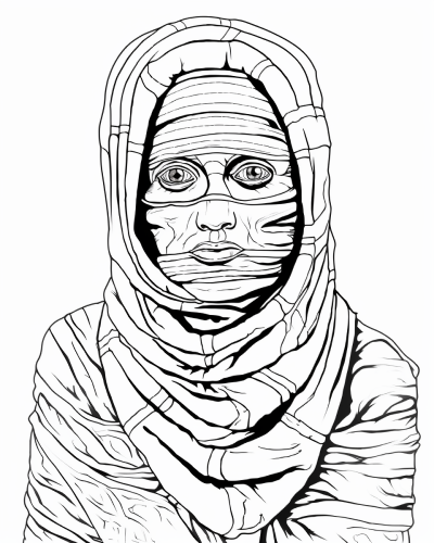 mummy coloring page