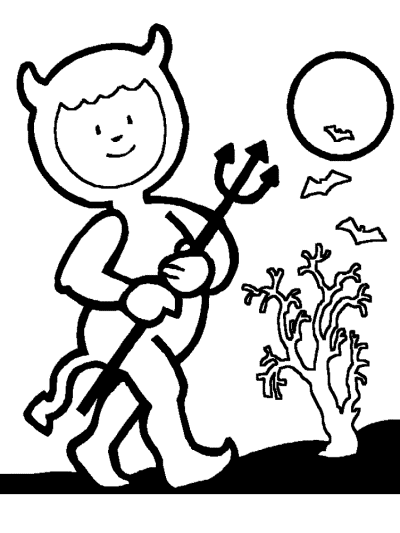 Halloween trick or treaters coloring pages