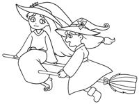 Wee Witch Coloring Pages