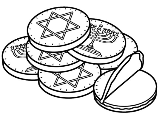 Hanukkah coloring page