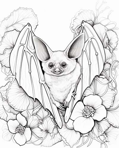 Hawaiian hoary bat coloring page