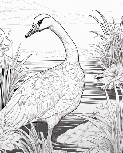 Hawaiian nene coloring page