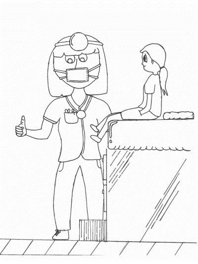 doctor with mask coloring page